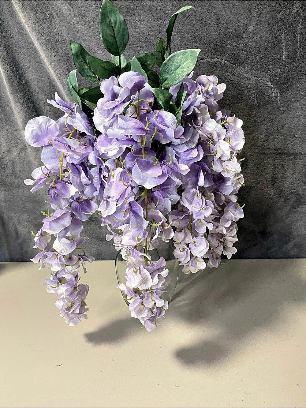Faux Purple Wisteria Floral Bush